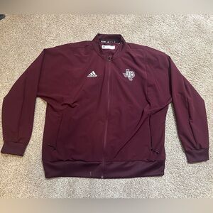 Texas A&M Aggies Adidas Maroon Lightweight Sideline Full Zip Jacket Men's XL